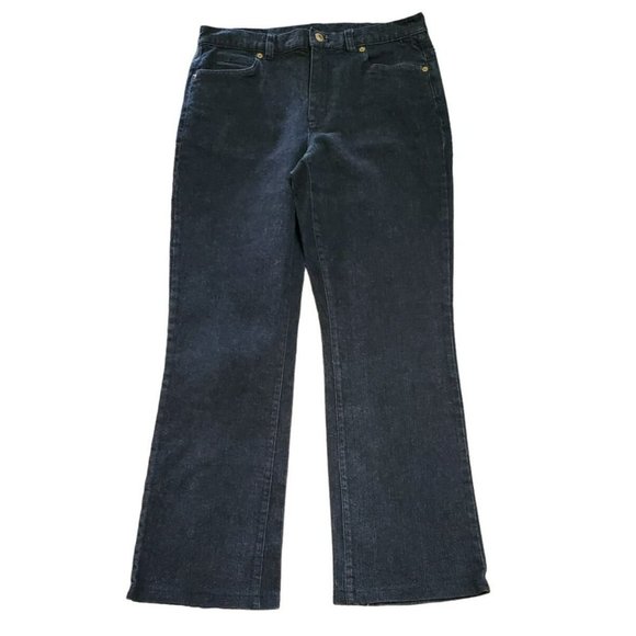 Lauren Ralph Lauren Women's Black Denim Jeans Size 8 Classic Cotton High Rise - Picture 1 of 6